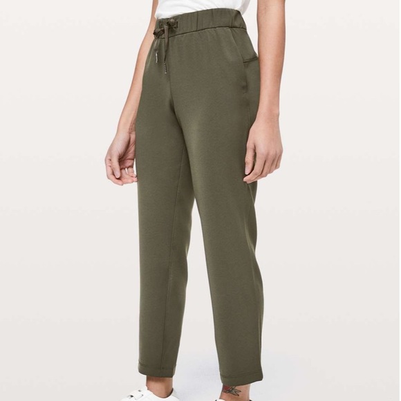 lululemon athletica Pants - Lululemon On The Fly Woven Travel Pant Dark Olive Size 6